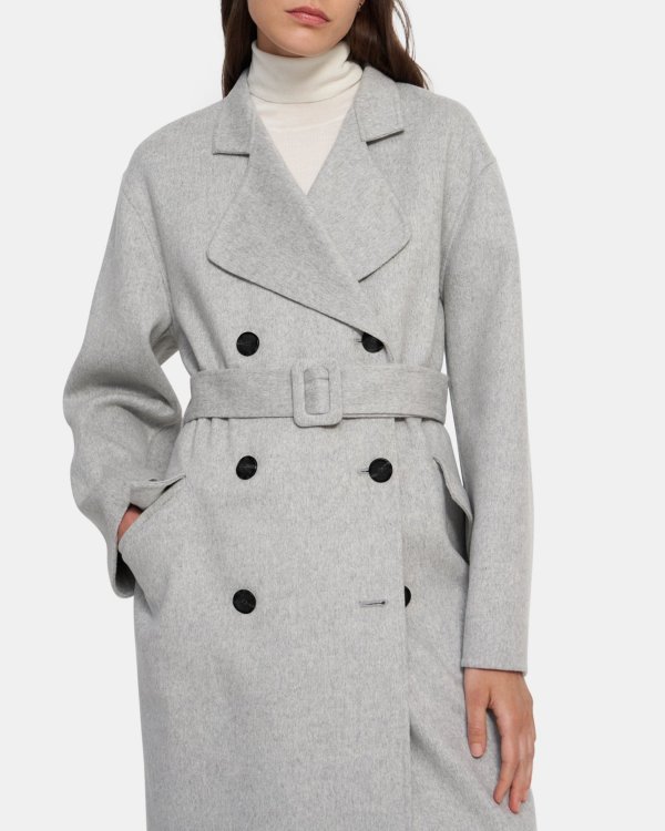 Trench Coat in Double-Face Wool-Cashmere