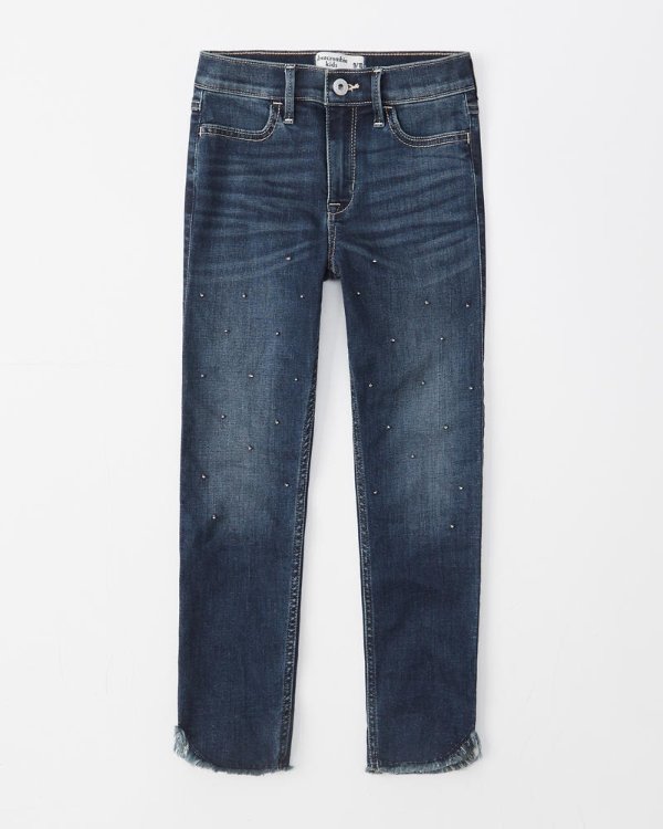 girls high rise super skinny ankle jeans | girls clearance | Abercrombie.com