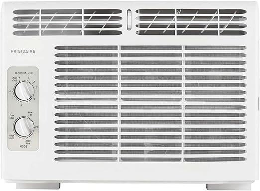 FFRA051WAE Window-Mounted Room Air Conditioner, 5,000 BTU with Temperature Control and Easy-to-Clean Washable Filter, in White