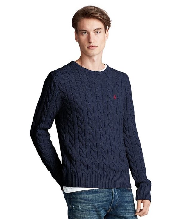 Men's Cable-Knit Cotton Sweater