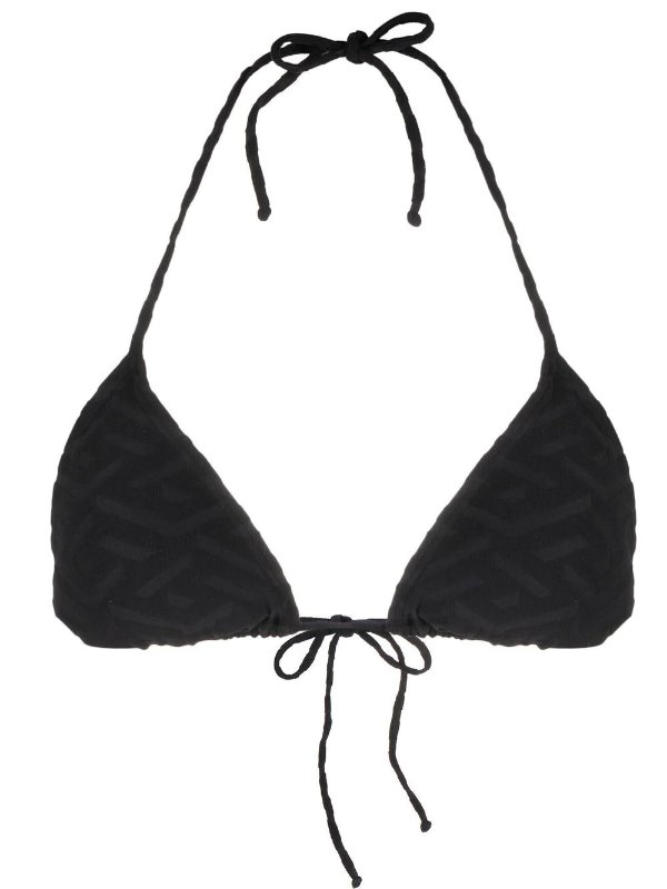 debossed-monogram bikini top