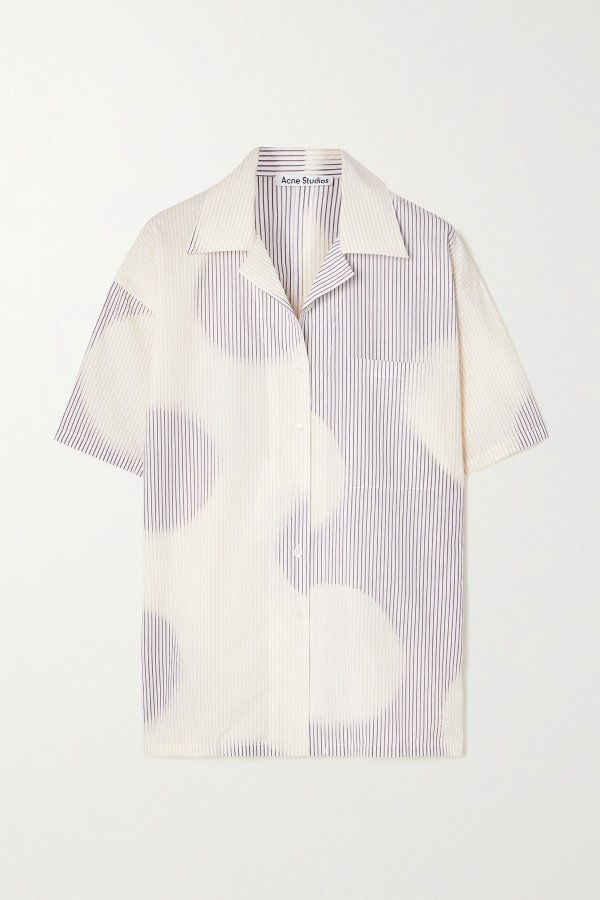 Printed cotton-poplin shirt