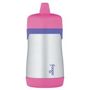 os FOOGO Phases Stainless Steel Sippy Cup, Pink/Purple, 10 Ounce