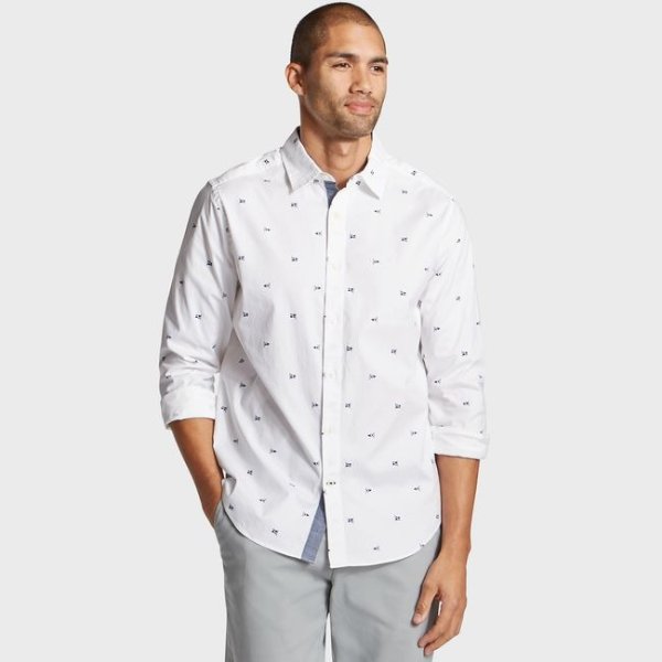 Classic Fit Oxford Shirt in Nautical Icon Print