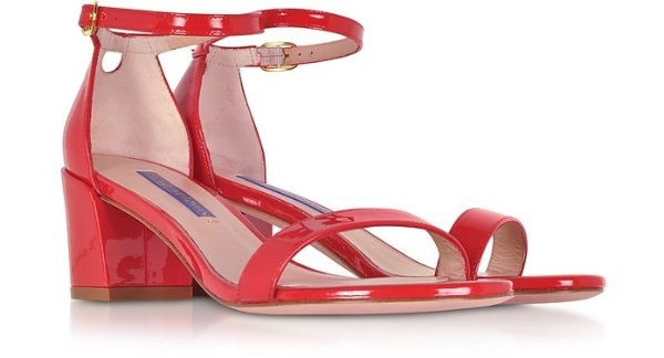 Simple Follow Me Red Patent Leather Sandals