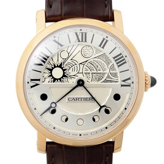 Rotonde White Galvanized guilloche Dial Men's Watch W1556243