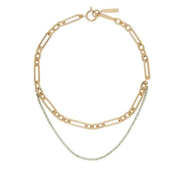 SSENSE Exclusive Gold & Green Paloma Necklace