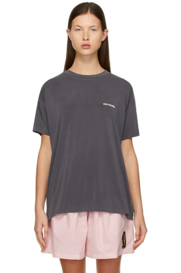 Grey Jersey Oversized T-Shirt