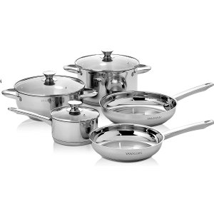 YANXUAN Stainless Steel Cookware Set, 8-Piece Pot and Pan Set