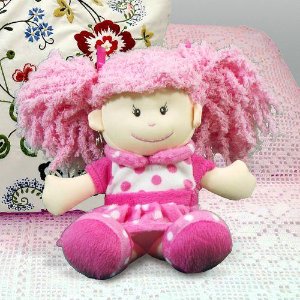 个性定制可爱粉色娃娃玩偶