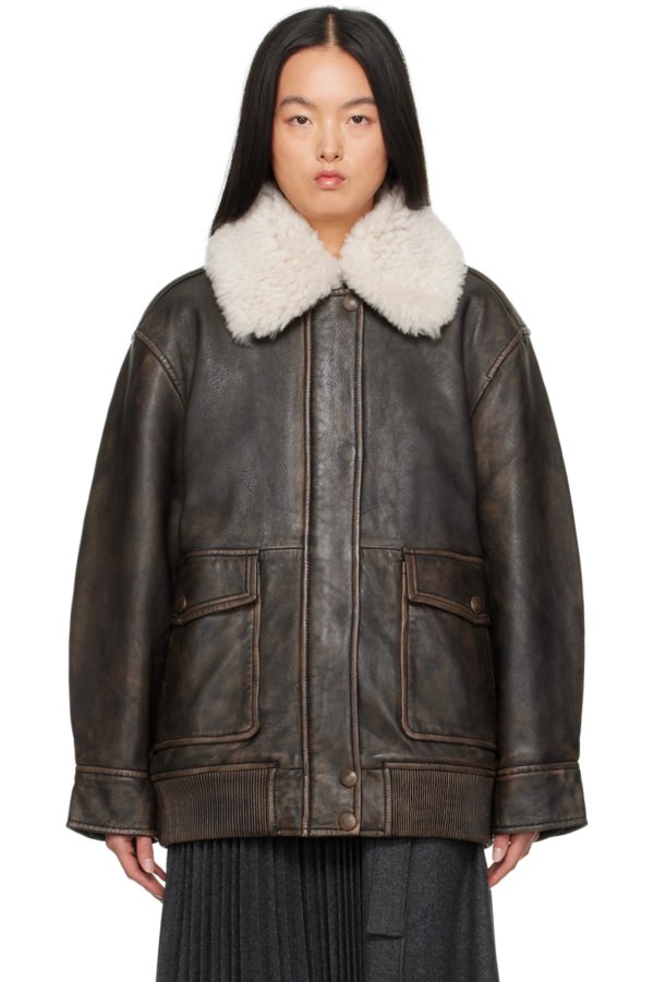 Brown Danata Leather Jacket