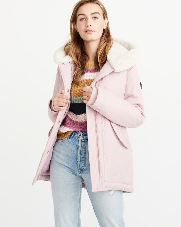 Womens The A&F Cozy Parka | Womens Clearance | Abercrombie.com