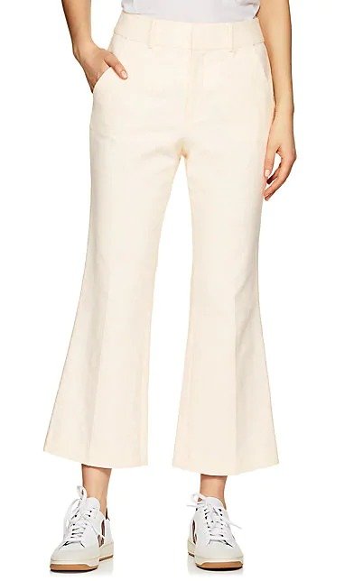 Linen-Cotton Flared Trousers Linen-Cotton Flared Trousers