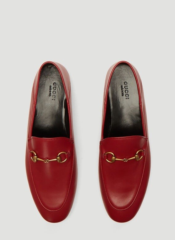 Brixton Leather Loafers in Red