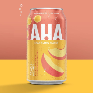 AHA Peach + Honey Sparkling Water - 8pk/12 fl oz Cans