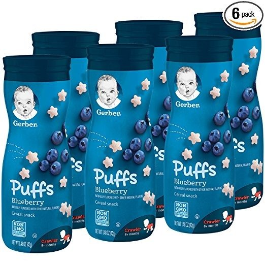 Puffs Cereal Snack, Blueberry, Naturally Flavored with Other Natural Flavors, 1.48 Ounce, 6 Count @ amazon