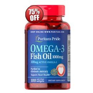 普瑞登 Omega-3 深海鱼油 1000 mg规格，100粒