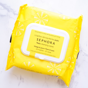 Sephora柚子卸妆巾，包装细节携带方便