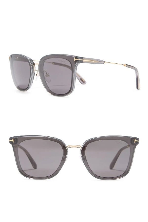 66mm Oversize Square Sunglasses