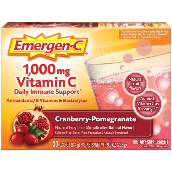 Drink Mix, Cranberry-Pomegranate 1000mg Packets, 30ct