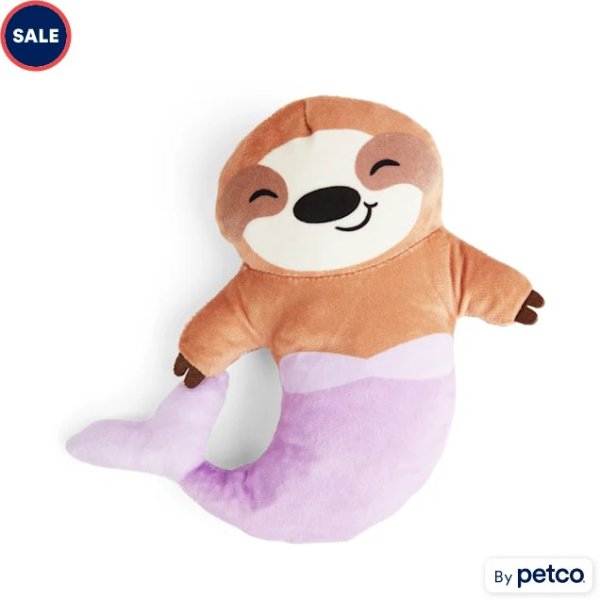 Petco Plush Sloth Mermaid Dog Toy, Medium | Petco