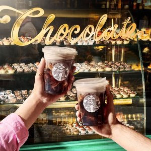 Starbucks 通过Paypal充值限时优惠 品尝巧克力奶油奶盖冷萃