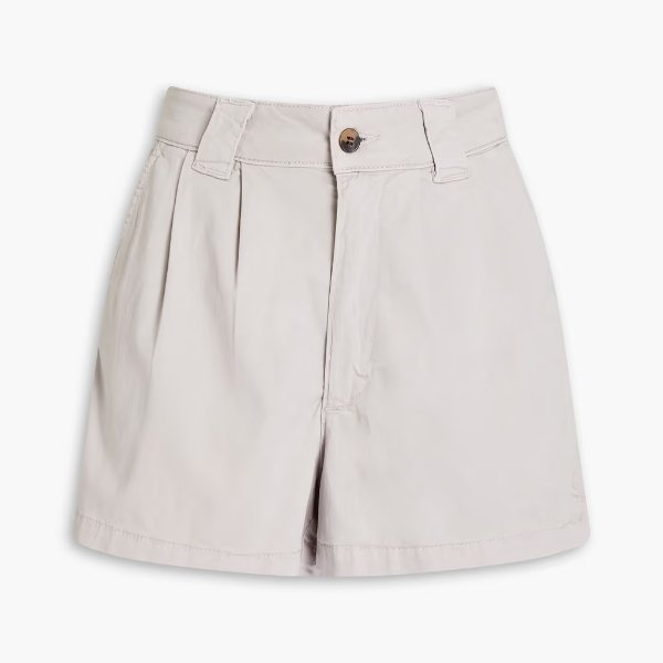 Pleated Lyocell-blend shorts