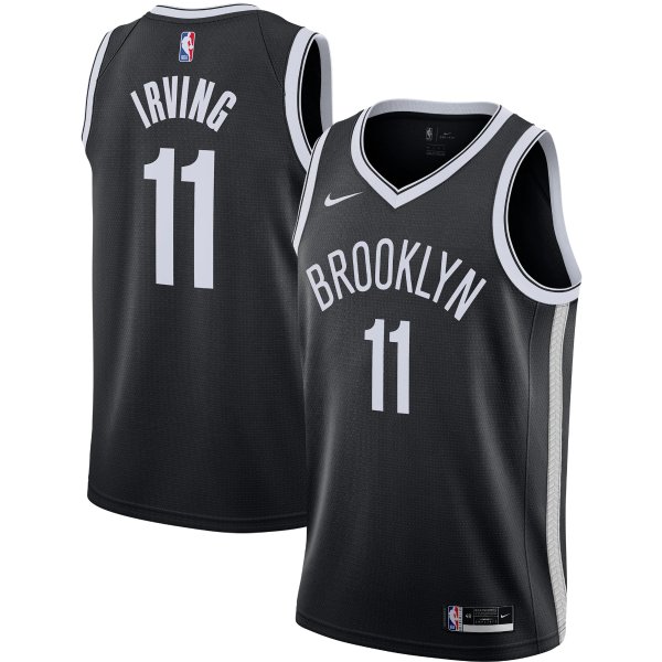 Men's Brooklyn Nets Kyrie Irving Nike Black 2020/21 Swingman Jersey - Icon Edition