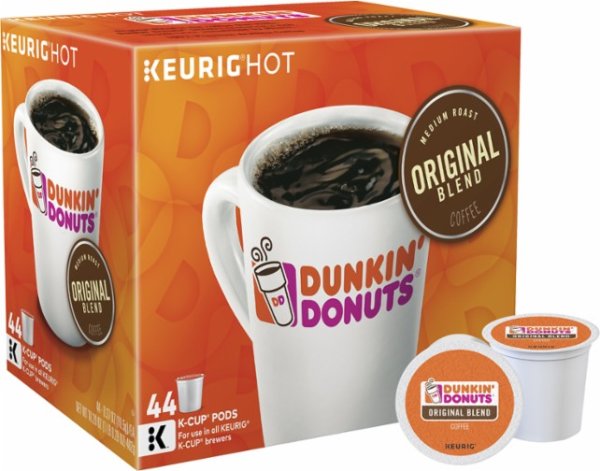 Keurig - Dunkin' Donuts Original Blend K-Cup® Pods (44-Pack) - Brown