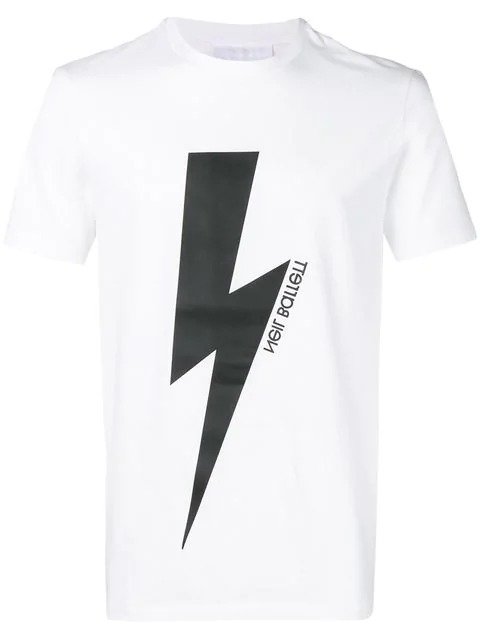 lightning bolt logo print T-shirt