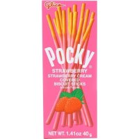 Pocky Biscuit Sticks, Strawberry Cream Covered - 1.41 oz