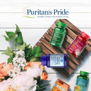 Puritan's Pride 保健品大促 姜黄素$2.44、辅酶Q10仅$6.16