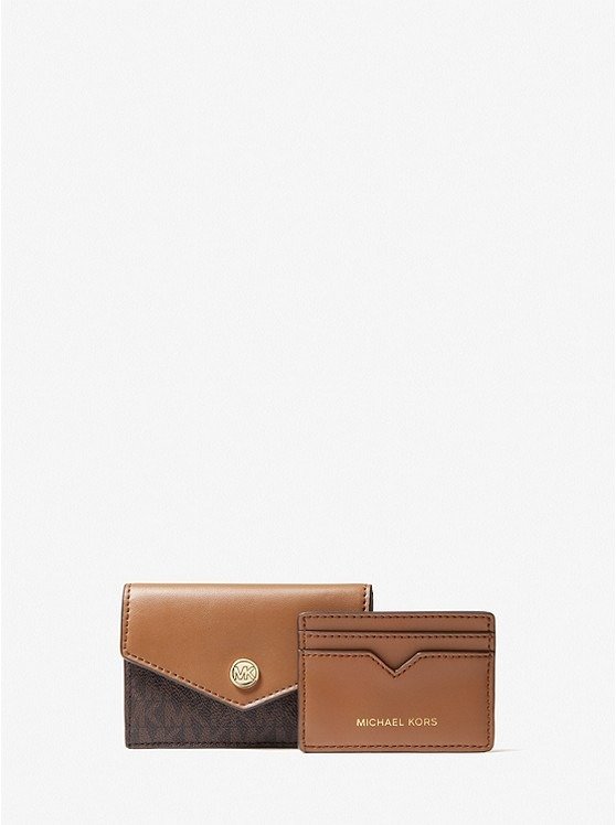 Small Logo and Leather 3-in-1 Card Case
