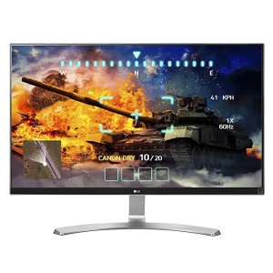 27UD68-W 27-Inch 4K UHD IPS Monitor with FreeSync, Silver/White