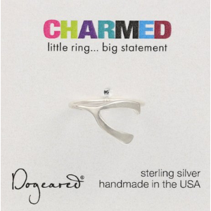 ed Charmed Sterling Silver Large Wishbone Ring