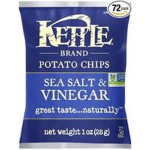 Kettle Brand Sea Salt and Vinegar Chips 1-oz. Bag 72-Pack