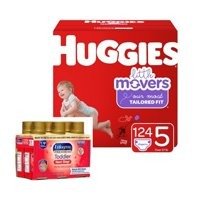 Buy Huggies Little Movers Diapers, Size 5 and Get Free Enfagrow RTU 8 fl oz
