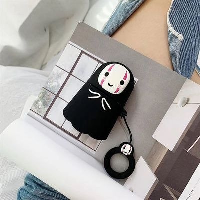 Totoro Cases for AirPods 1/2 Protective Silicone Case Dustproof Waterproof No Face Man Cartoon Protective Case for Apple AirPods No Face Man 01