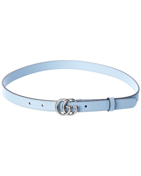 Double G Thin Leather Belt