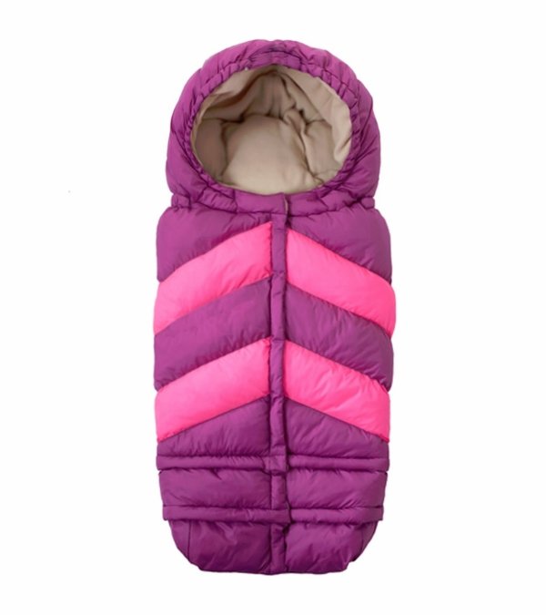7 A.M. Enfant Blanket 212 Chevron - Grape/Neon Pink