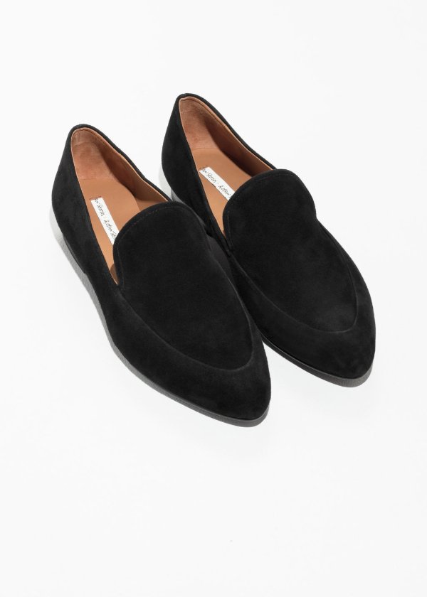 Suede Almond Toe Loafers
