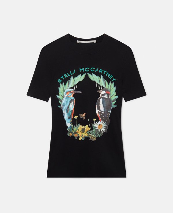 Bird Crest Print T-Shirt