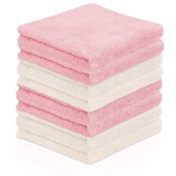 MBLAI 珊瑚绒洗碗布 清洁毛巾 超强吸水 8条装