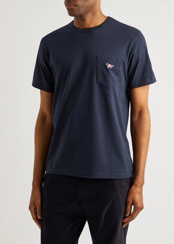 Fox-embroidered cotton T-shirt