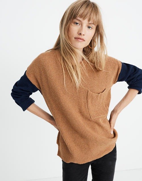 Thompson Pocket Pullover Sweater in Colorblock