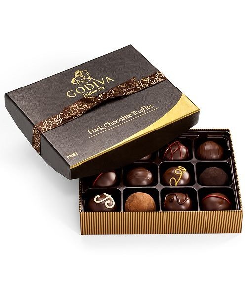 Chocolatier 12-Pc. Dark Chocolate Truffles Gift Box