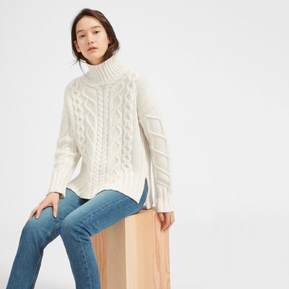 The Wool-Cashmere Cable Turtleneck