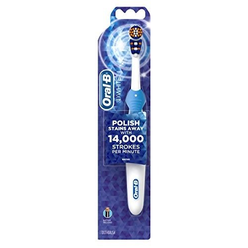 3D White Action Power Toothbrush, 1 Count (Colors May Vary)