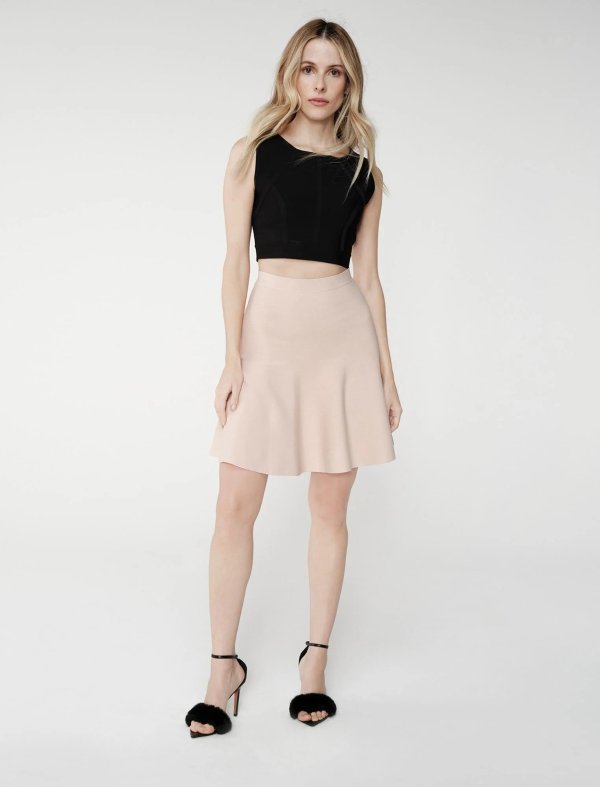Bare Pink Ingrid A-Line Skirt | Bottoms | BCBGMAXAZRIA