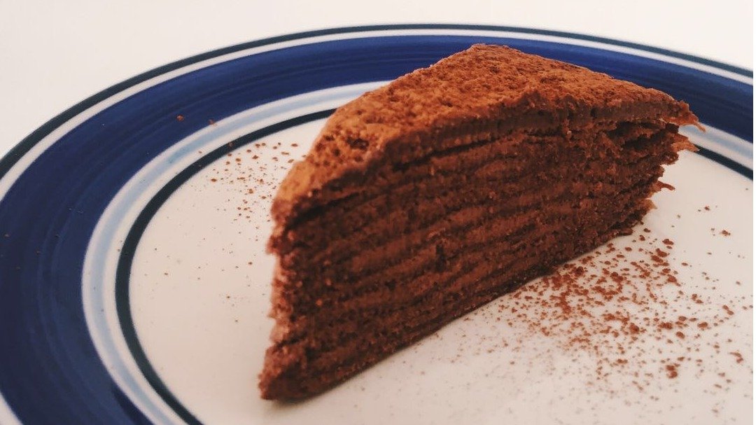 懒人版巧克力千层蛋糕 | Chocolate Mille Crepe Cake Recipe